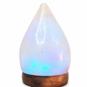 Iridescent Crystal Glow LED Diffuser Lamp with Wooden Base