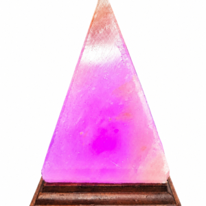 Pyramid Salt Lamp | Color-Changing Himalayan Crystal Geometric Night Light