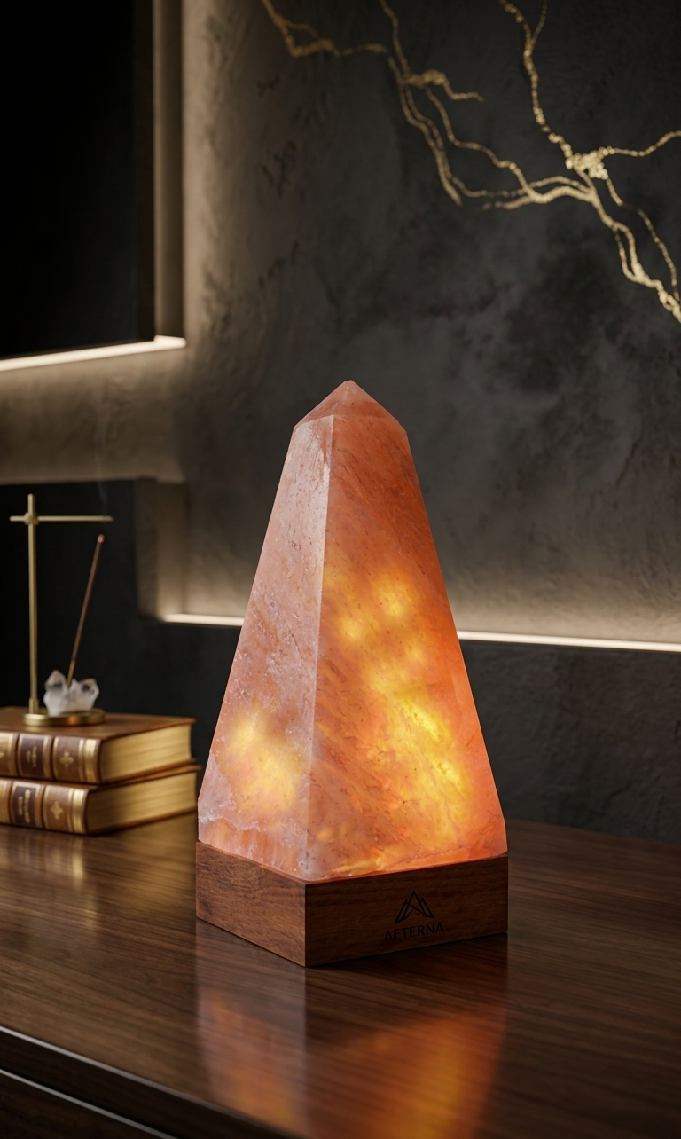 Artisan Himalayan Salt Obelisk Lamp β Hand-Carved Pink Crystal - Image 2