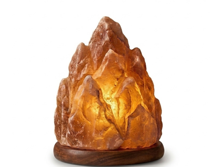 Himalayan Salt Mountain Lamp | Hand-Carved Pink Crystal Sculptural Light