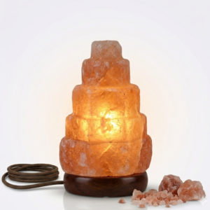 Tiered Pagoda Himalayan Salt Lamp | Architectural Crystal Ambient Light